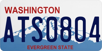 WA license plate ATS0804