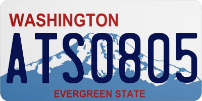 WA license plate ATS0805