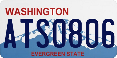 WA license plate ATS0806