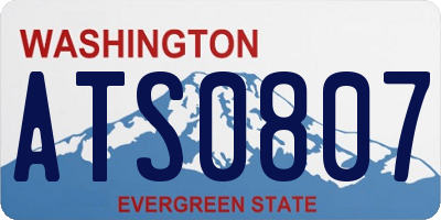 WA license plate ATS0807