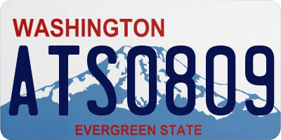 WA license plate ATS0809