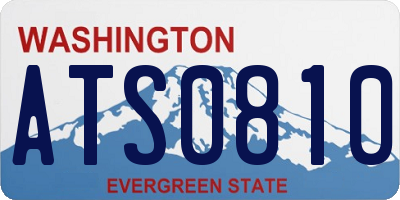 WA license plate ATS0810