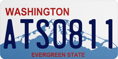 WA license plate ATS0811