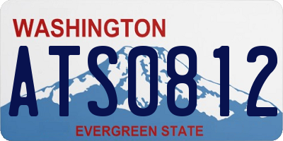 WA license plate ATS0812