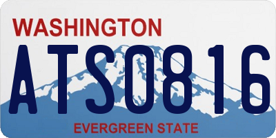 WA license plate ATS0816