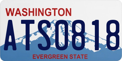 WA license plate ATS0818