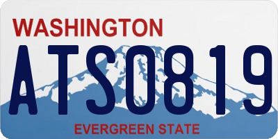 WA license plate ATS0819