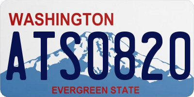 WA license plate ATS0820