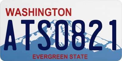 WA license plate ATS0821
