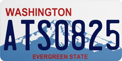 WA license plate ATS0825