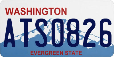 WA license plate ATS0826