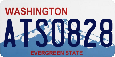 WA license plate ATS0828