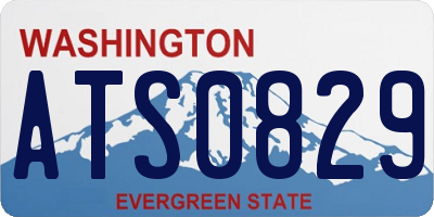WA license plate ATS0829