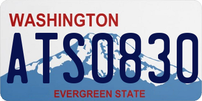 WA license plate ATS0830
