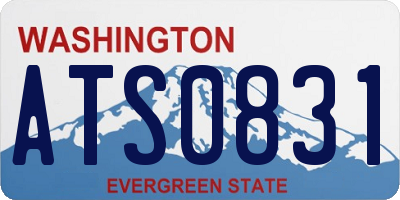 WA license plate ATS0831