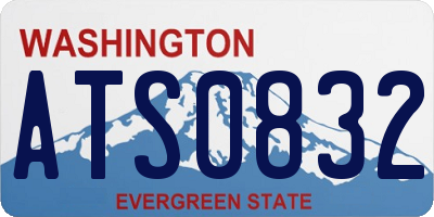 WA license plate ATS0832