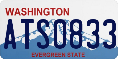 WA license plate ATS0833