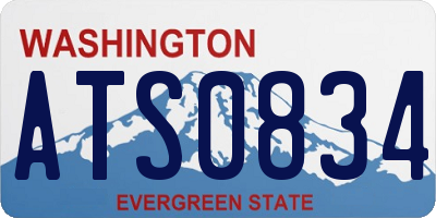 WA license plate ATS0834