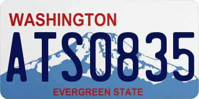 WA license plate ATS0835