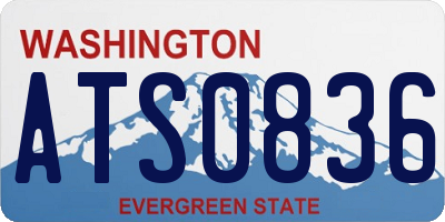 WA license plate ATS0836