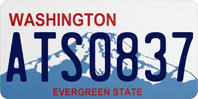 WA license plate ATS0837