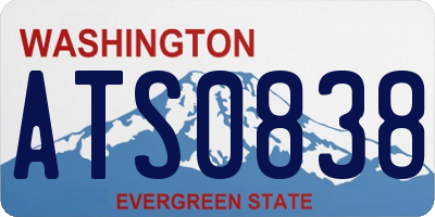 WA license plate ATS0838