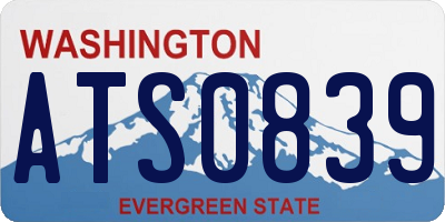 WA license plate ATS0839