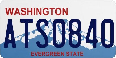 WA license plate ATS0840