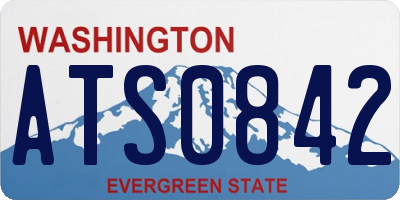 WA license plate ATS0842