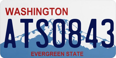 WA license plate ATS0843