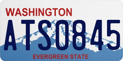WA license plate ATS0845