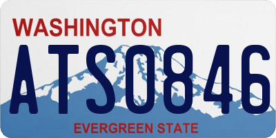 WA license plate ATS0846