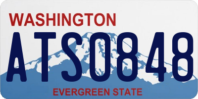 WA license plate ATS0848