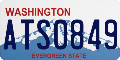 WA license plate ATS0849