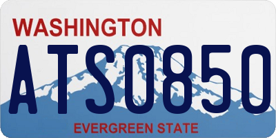 WA license plate ATS0850