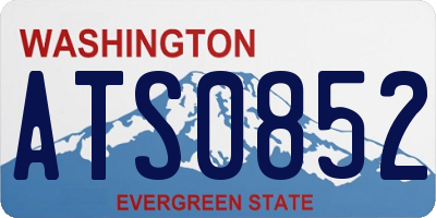 WA license plate ATS0852