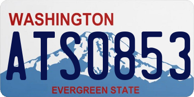 WA license plate ATS0853