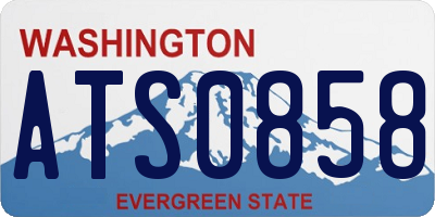 WA license plate ATS0858