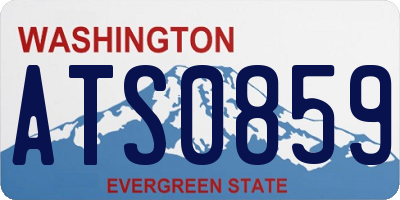 WA license plate ATS0859