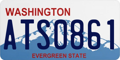WA license plate ATS0861