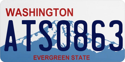 WA license plate ATS0863