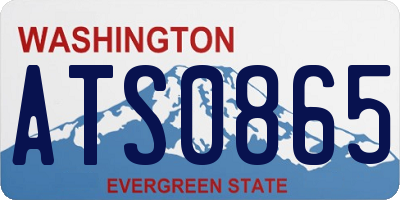 WA license plate ATS0865