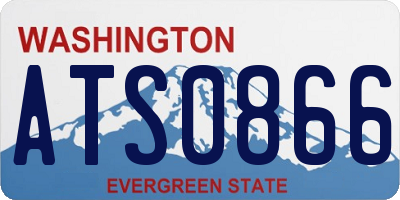 WA license plate ATS0866