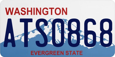 WA license plate ATS0868