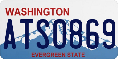 WA license plate ATS0869
