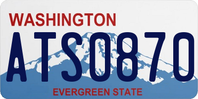 WA license plate ATS0870