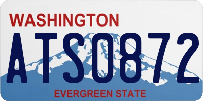WA license plate ATS0872