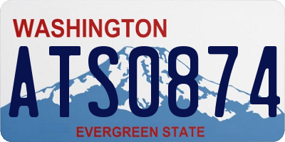 WA license plate ATS0874