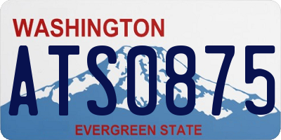 WA license plate ATS0875