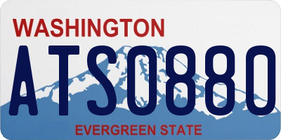 WA license plate ATS0880